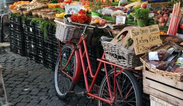 a red bike in the netherlands