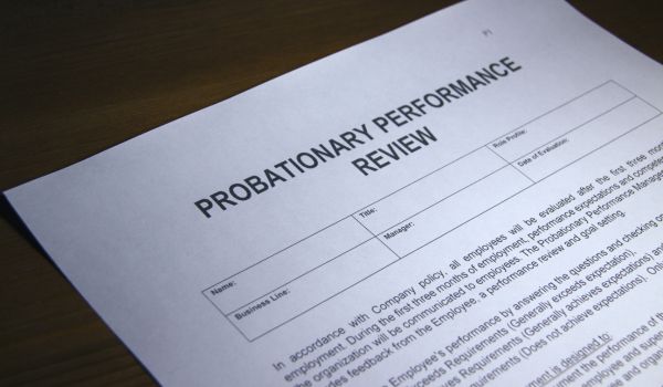 employee probationary period review document