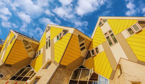 a row of rotterdam cube houses