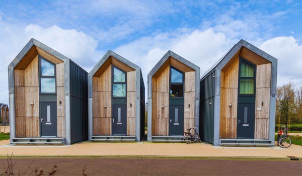 a row of tiny houses in the netjerlands