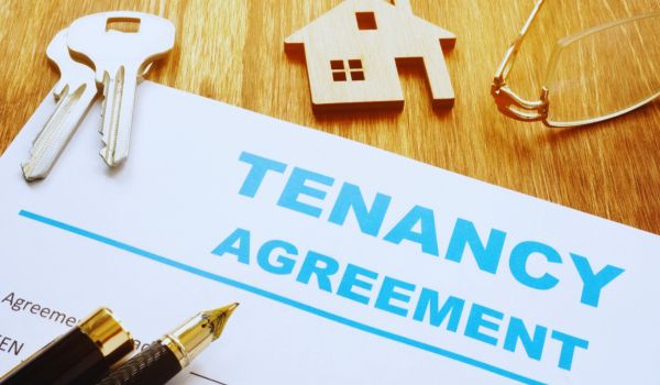 a closeup of a tenancy agreement contract