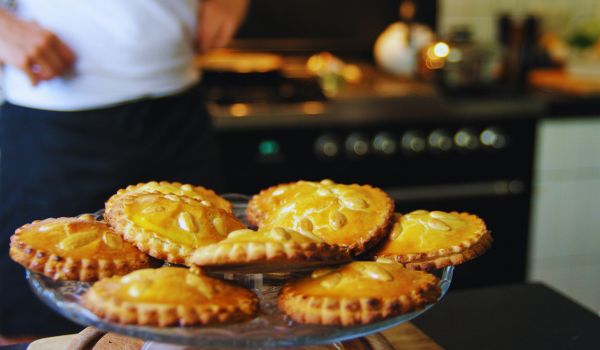 a plate of freshly baked dutch pies