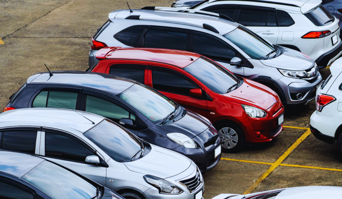 a row of rental cars in the netherlands