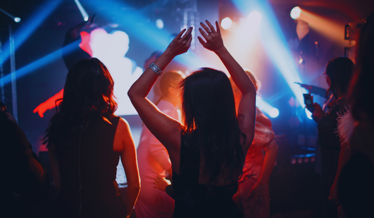 crowd dancing in a nightclub