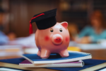 a piggy bank representing student loans