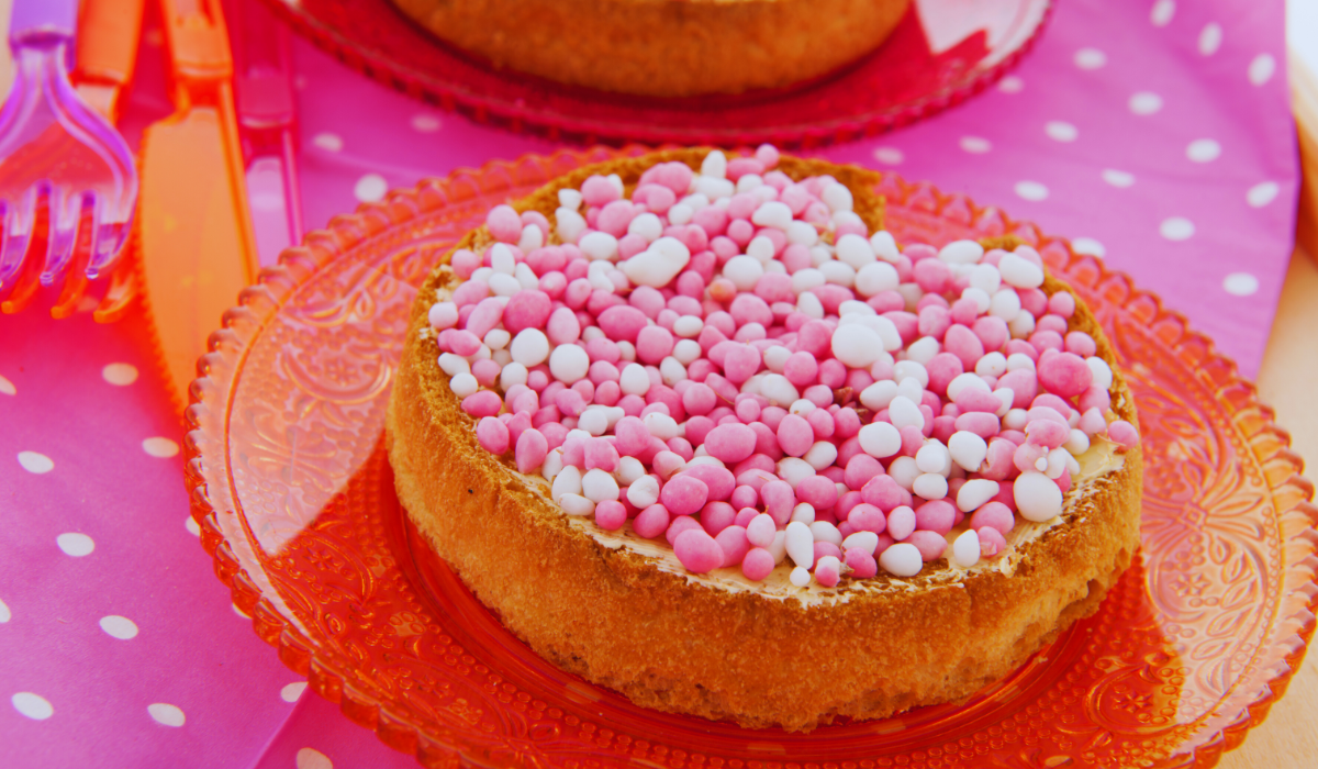 Dutch beschuit met muisjes cake